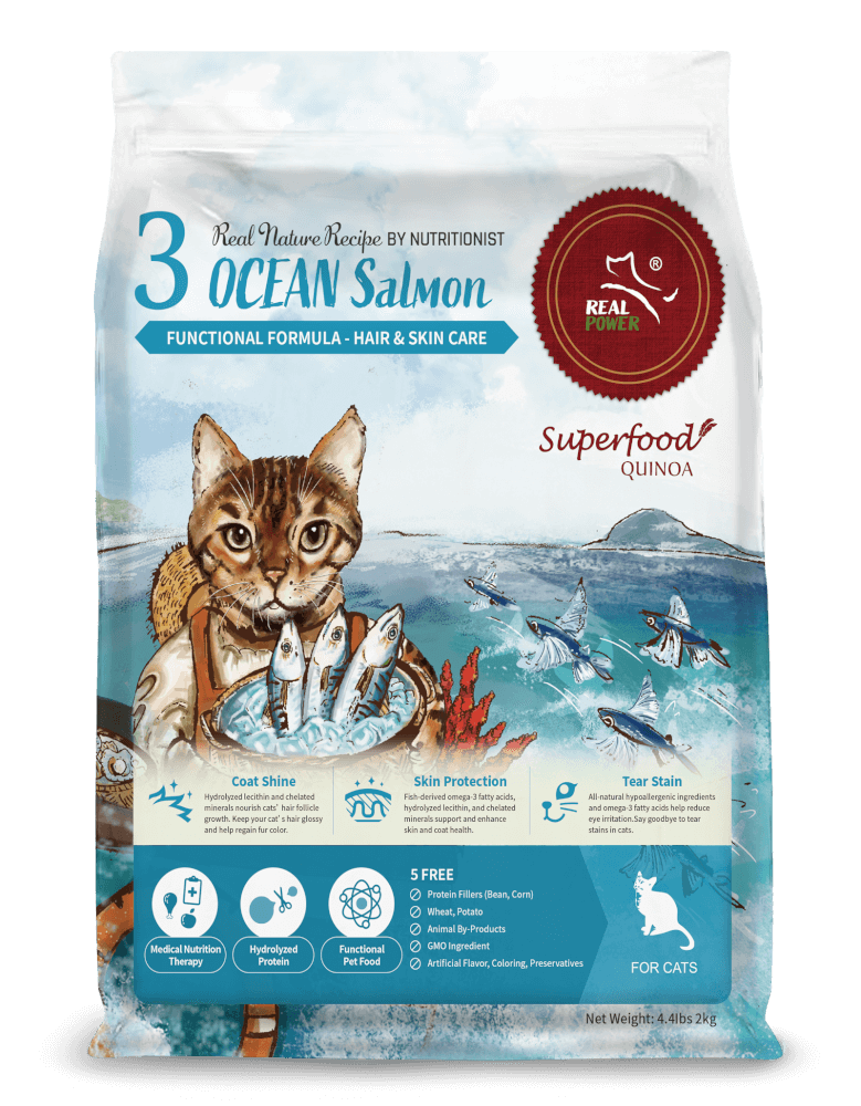 อาหารเม็ดสำหรับแมว REAL POWER เกรดโฮลิสติก NO.3 สูตรแซลมอน 2 กิโลกรัม_2